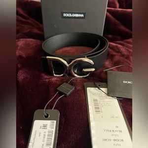 DG Logo Leather Belt